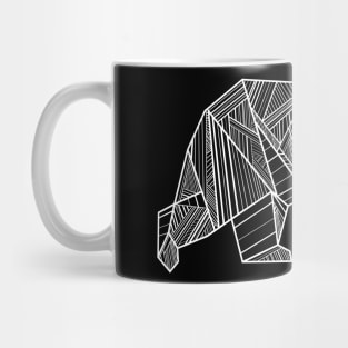 White Geometric Bear for Bear Lovers and Friends | BearlyBrand Mug